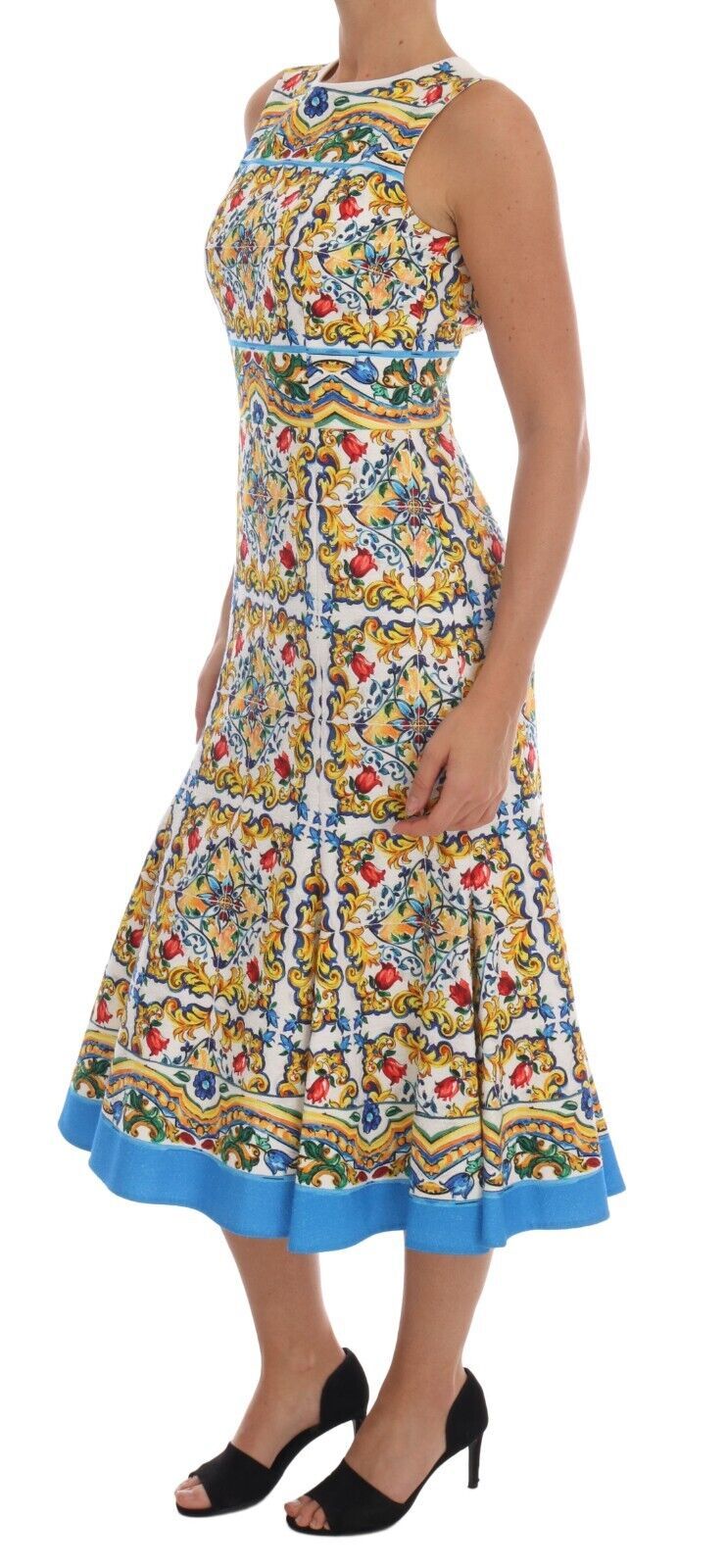 Majolica Print Midi Sheath Dress Dolce & Gabbana