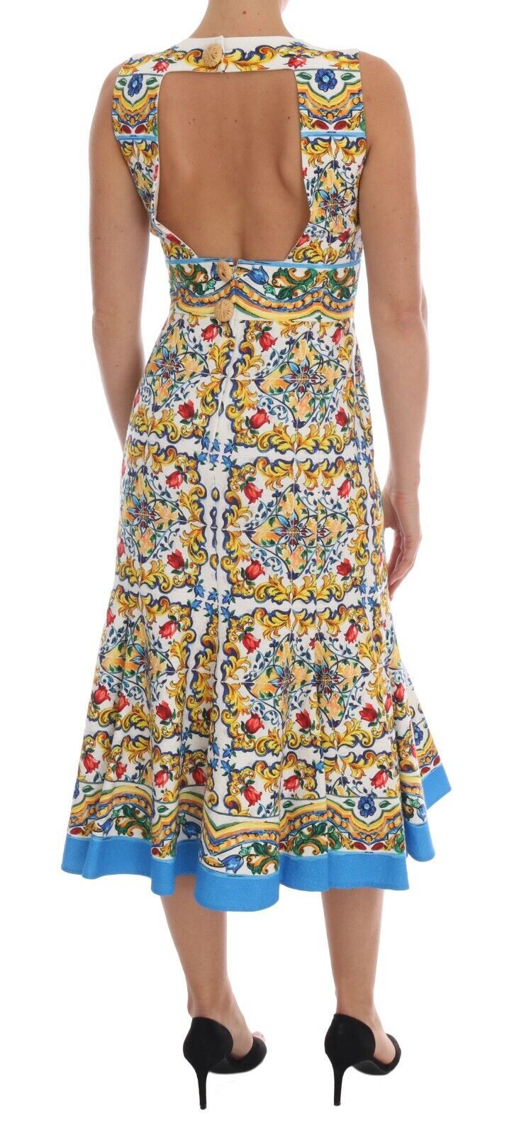 Majolica Print Midi Sheath Dress Dolce & Gabbana