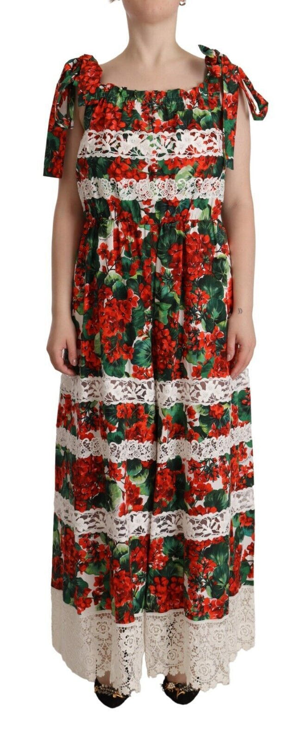 Multicolor Floral Maxi Dress Dolce & Gabbana