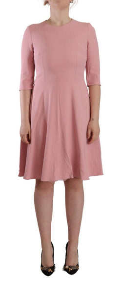 Elegant Pink A-Line Knee Length Dress Dolce & Gabbana