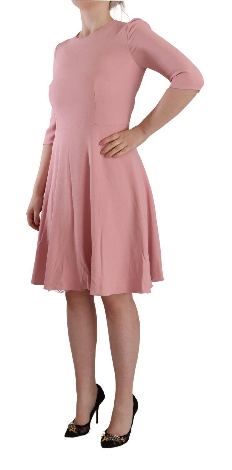Elegant Pink A-Line Knee Length Dress Dolce & Gabbana