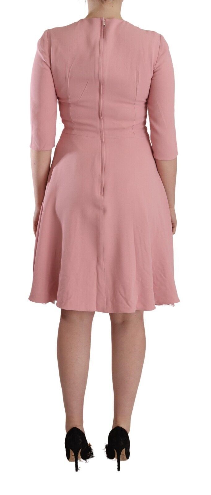 Elegant Pink A-Line Knee Length Dress Dolce & Gabbana
