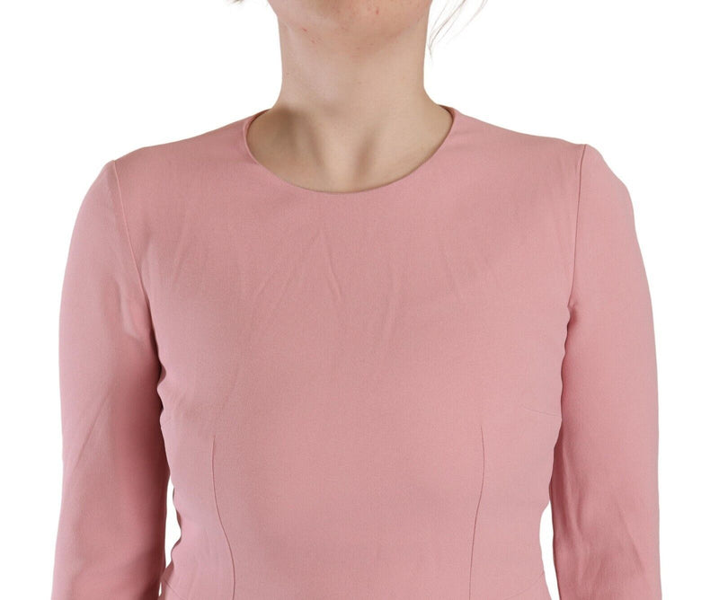 Elegant Pink A-Line Knee Length Dress Dolce & Gabbana