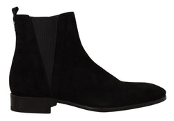 Elegant Suede Leather Chelsea Boots Dolce & Gabbana