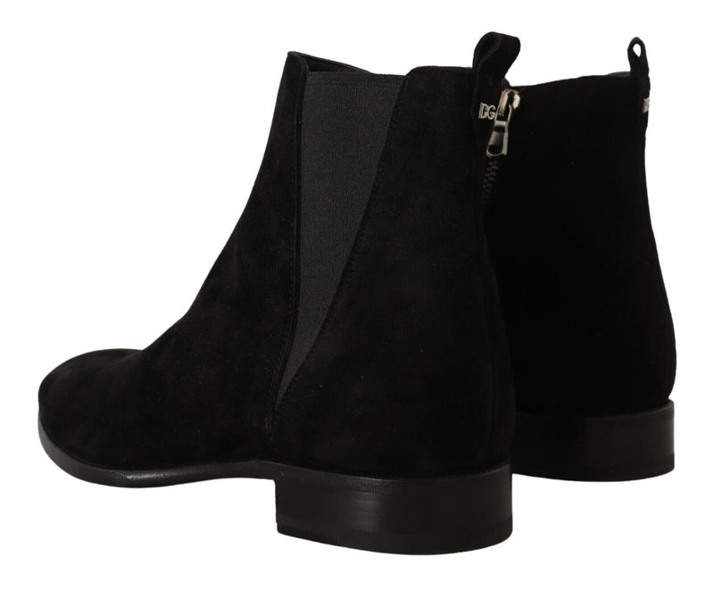 Elegant Suede Leather Chelsea Boots Dolce & Gabbana