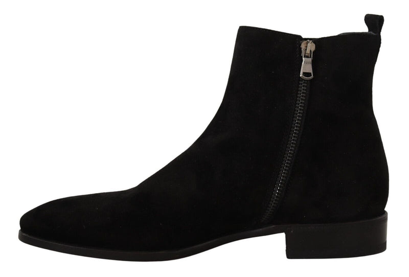 Elegant Suede Leather Chelsea Boots Dolce & Gabbana