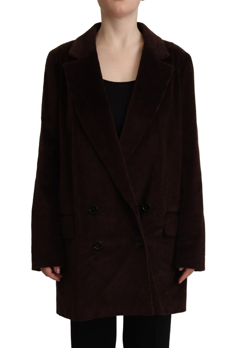 Elegant Burgundy Double-Breasted Trench Coat Dolce & Gabbana