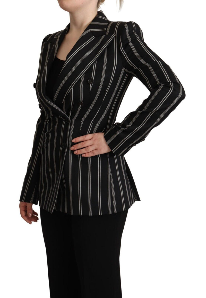 Elegant Striped Wool Stretch Jacket Dolce & Gabbana