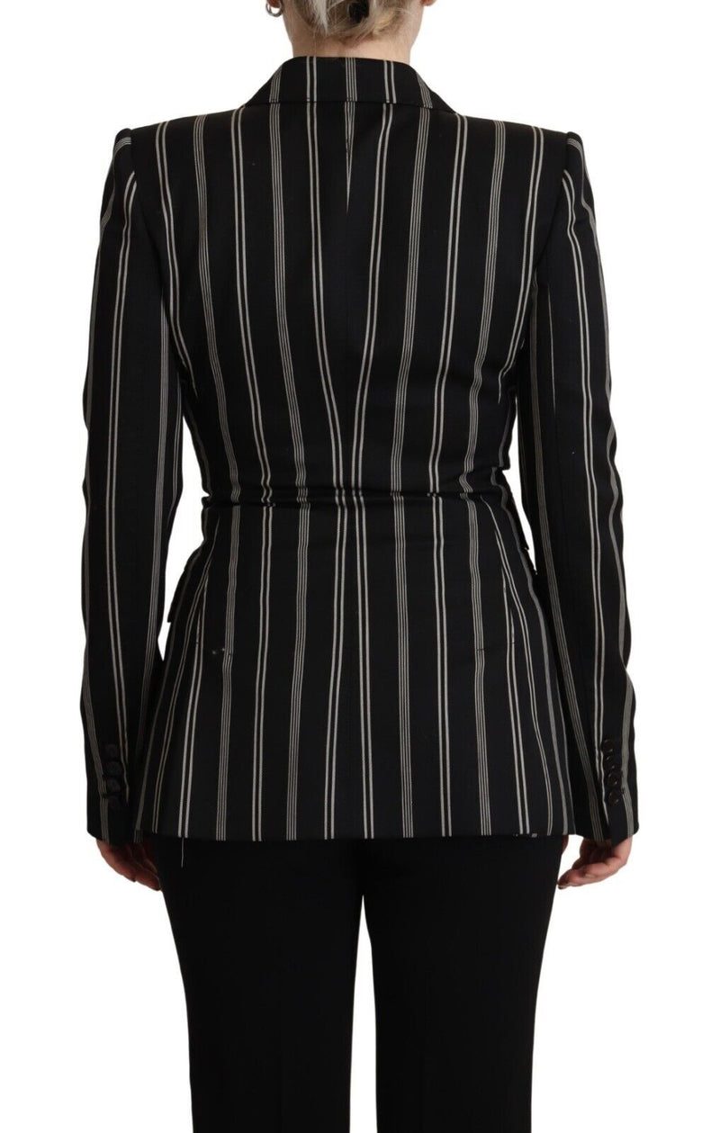 Elegant Striped Wool Stretch Jacket Dolce & Gabbana