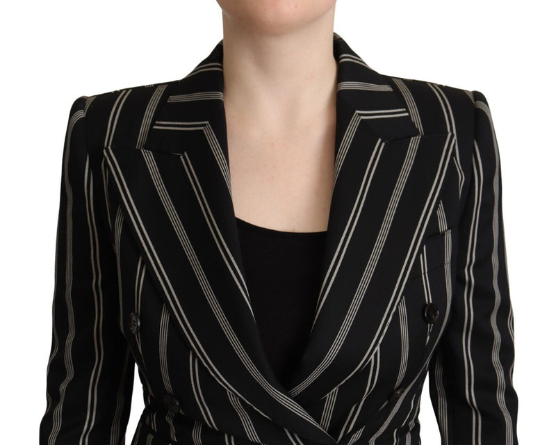 Elegant Striped Wool Stretch Jacket Dolce & Gabbana