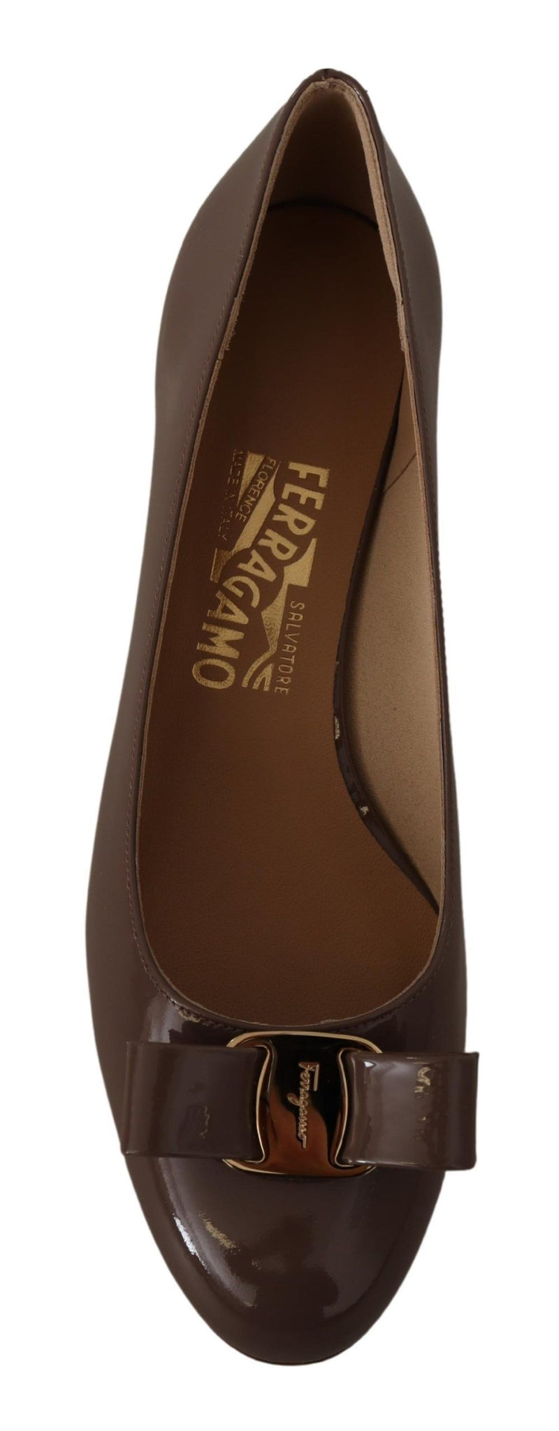 Elegant Caraway Brown Pumps with Vara Bow Salvatore Ferragamo