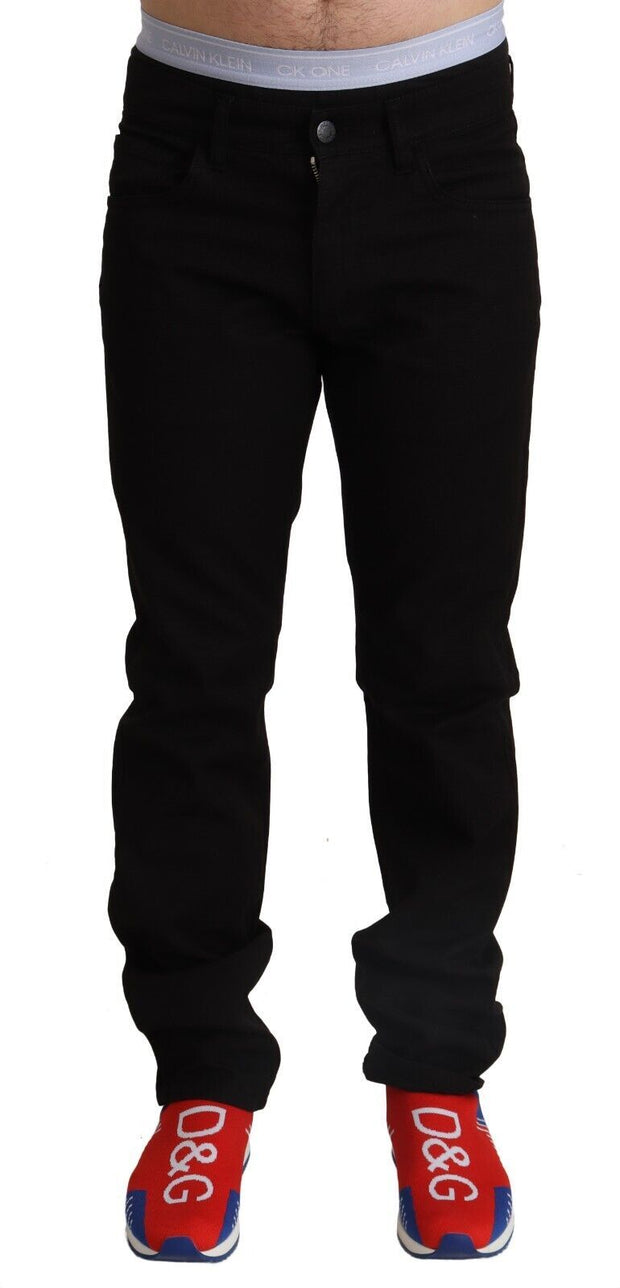 Elegant Skinny Black Cotton Pants Dolce & Gabbana