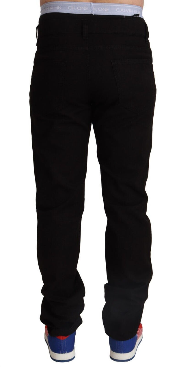 Elegant Skinny Black Cotton Pants Dolce & Gabbana