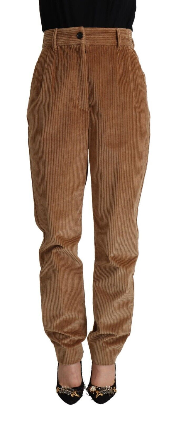 Chic High-Waisted Corduroy Skinny Pants Dolce & Gabbana