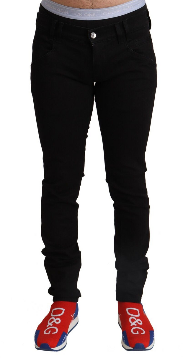 Elegant Slim Fit Black Denim Jeans Dolce & Gabbana