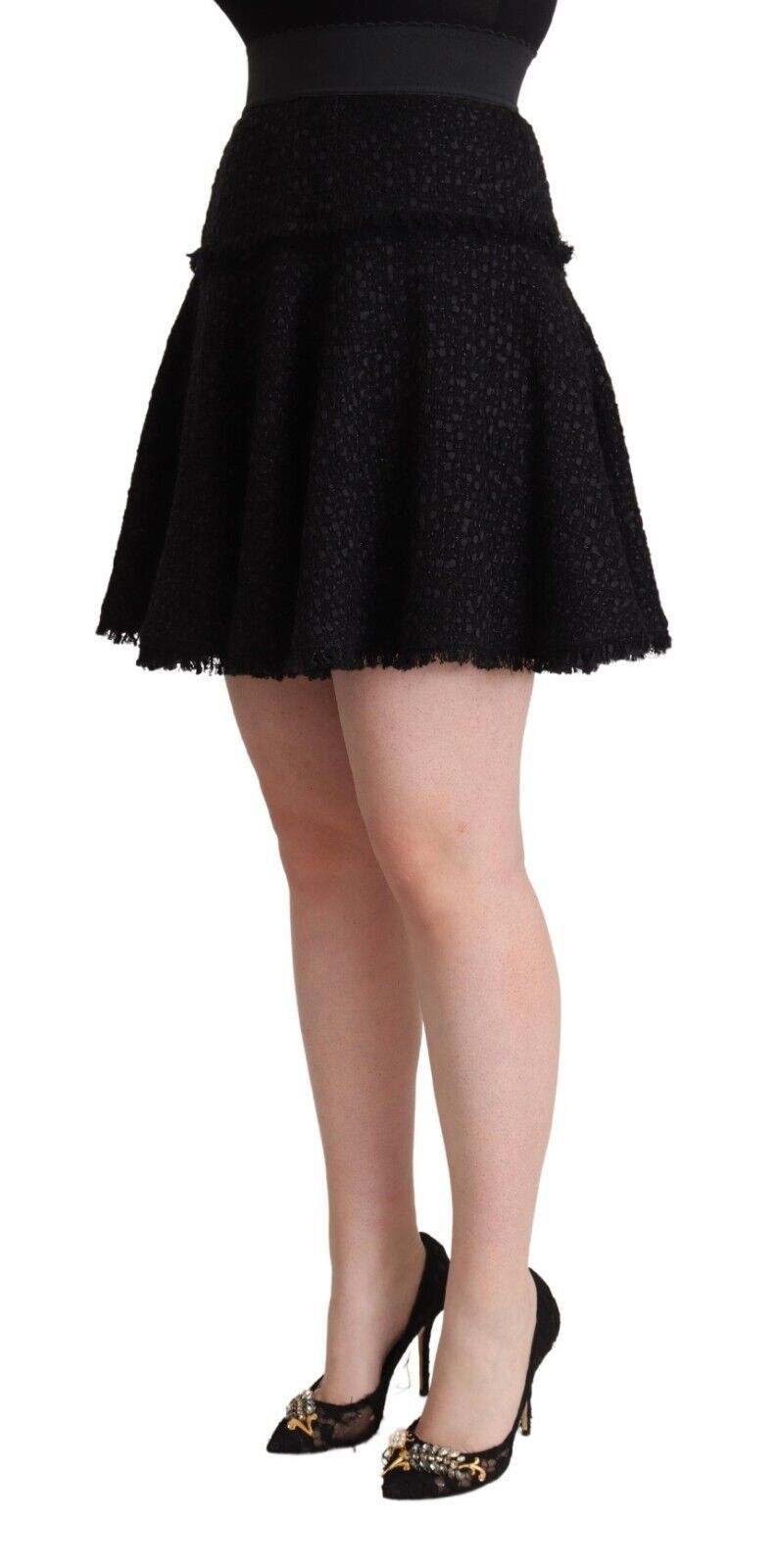 Elegant Knitted A-Line Mini Skirt Dolce & Gabbana