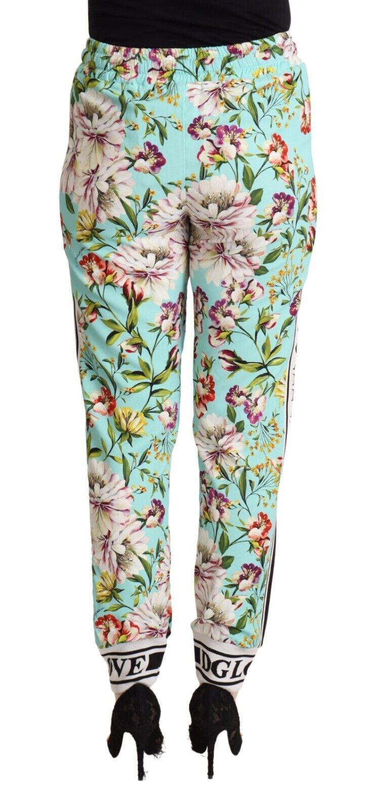 Floral Viscose Jogger Pants in Green Dolce & Gabbana