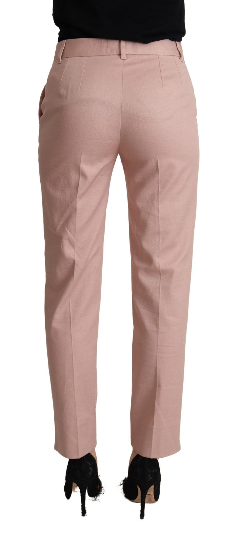 Elegant Pink Tapered Pants for Sophisticated Style Dolce & Gabbana