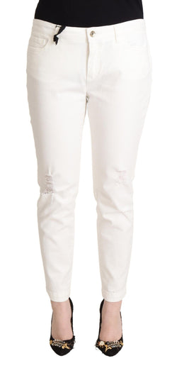 Elegant White Skinny Denim Jeans Dolce & Gabbana