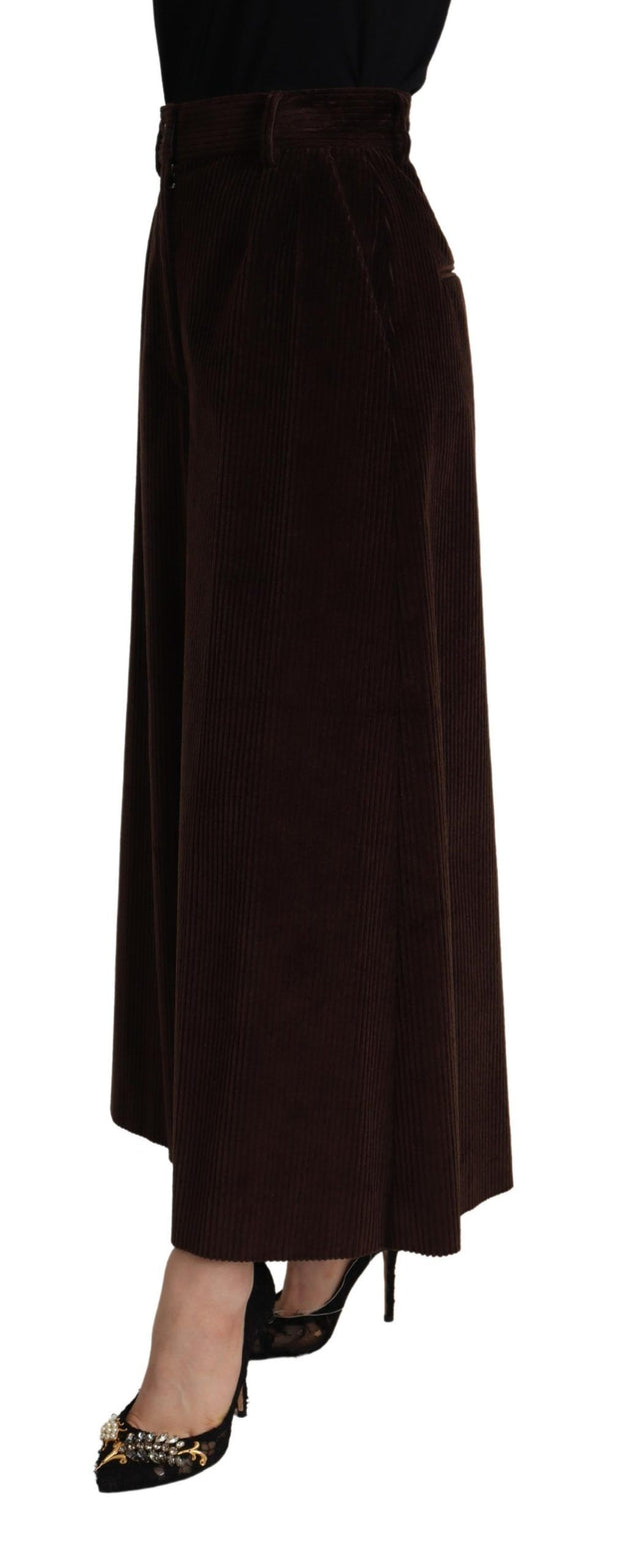 Chic Bordeaux High-Waisted Corduroy Pants Dolce & Gabbana