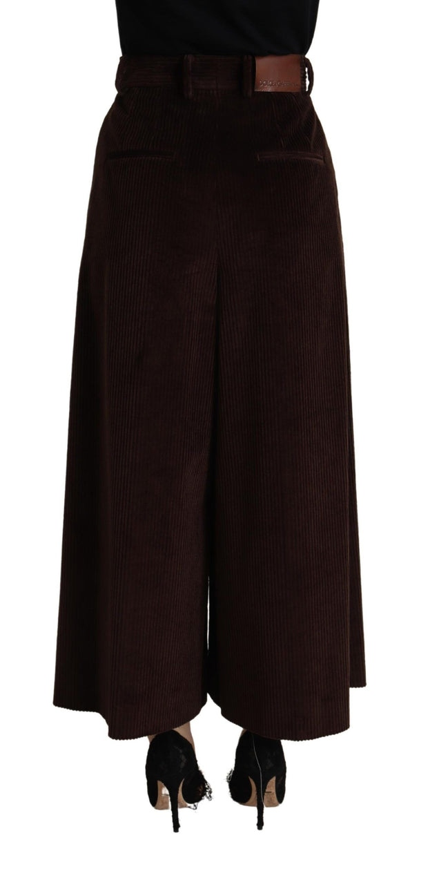 Chic Bordeaux High-Waisted Corduroy Pants Dolce & Gabbana