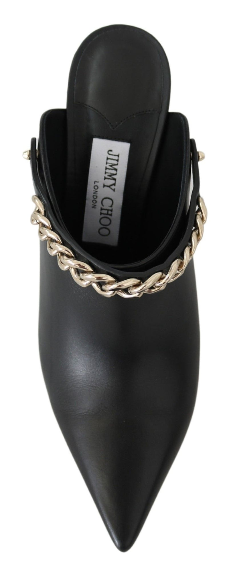 Elegant Black Gold Leather Pumps Jimmy Choo