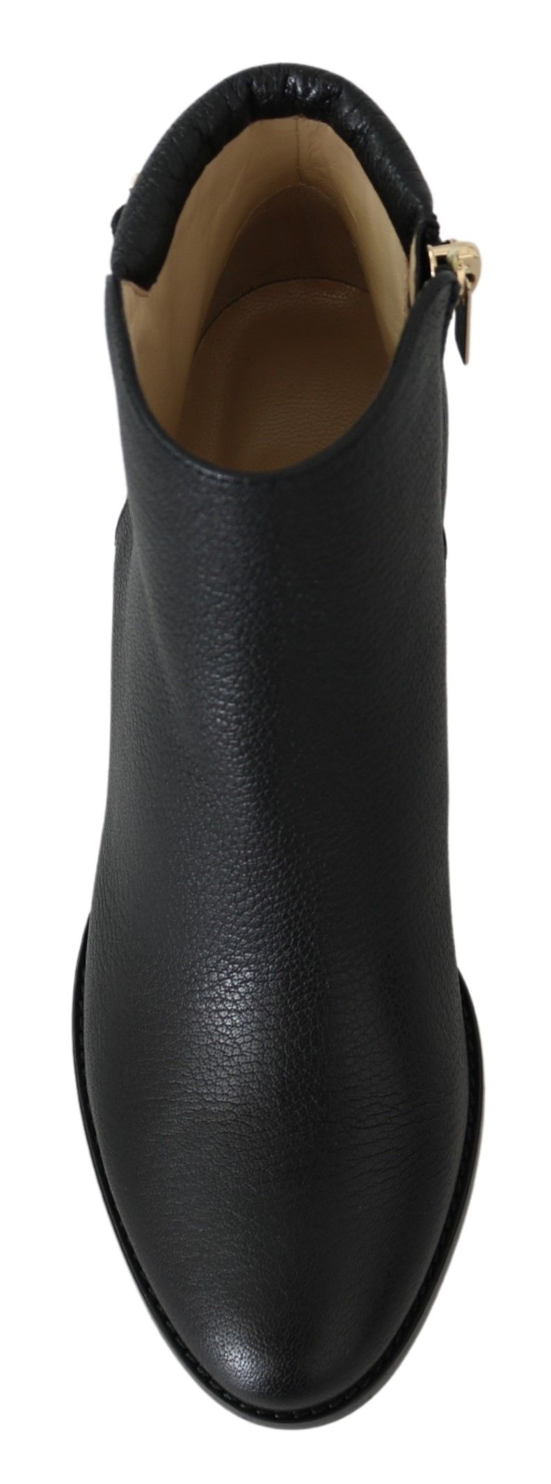 Elegant Black Leather Heeled Boots Jimmy Choo