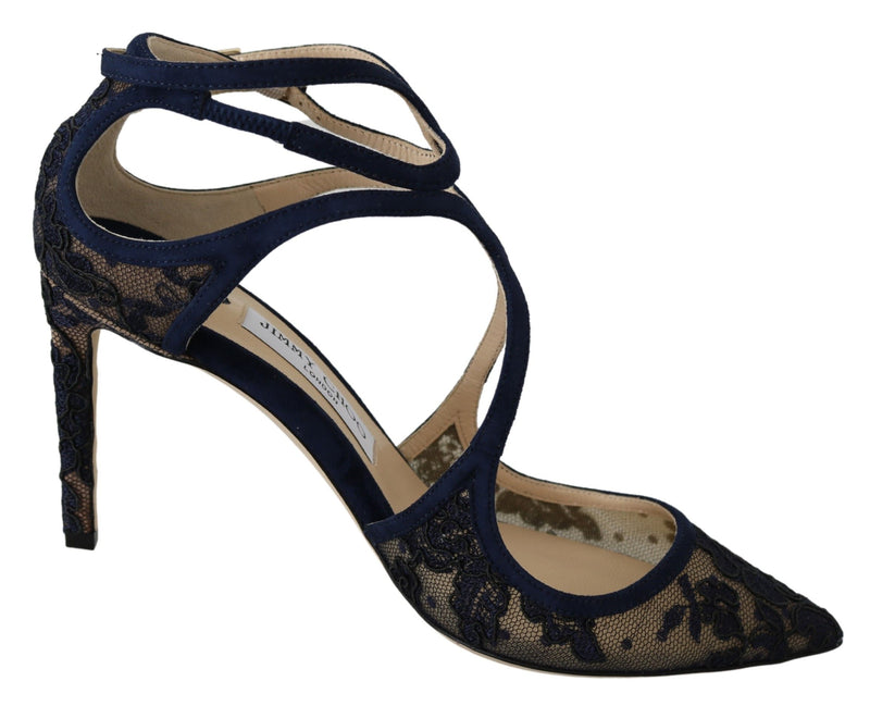 Navy Lancer Leather Pumps Elegance Unleashed Jimmy Choo