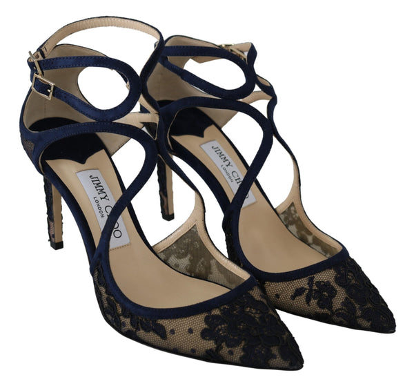 Navy Lancer Leather Pumps Elegance Unleashed Jimmy Choo