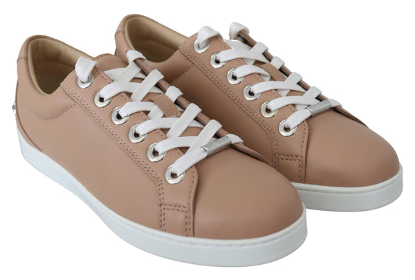 Powder Pink Nappa Leather Sneakers Jimmy Choo