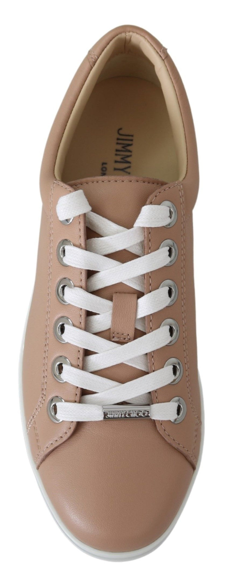 Powder Pink Nappa Leather Sneakers Jimmy Choo