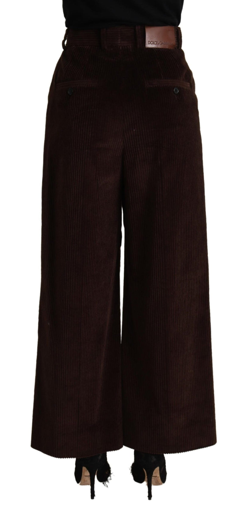 Elegant High-Waisted Wide Leg Pants Dolce & Gabbana