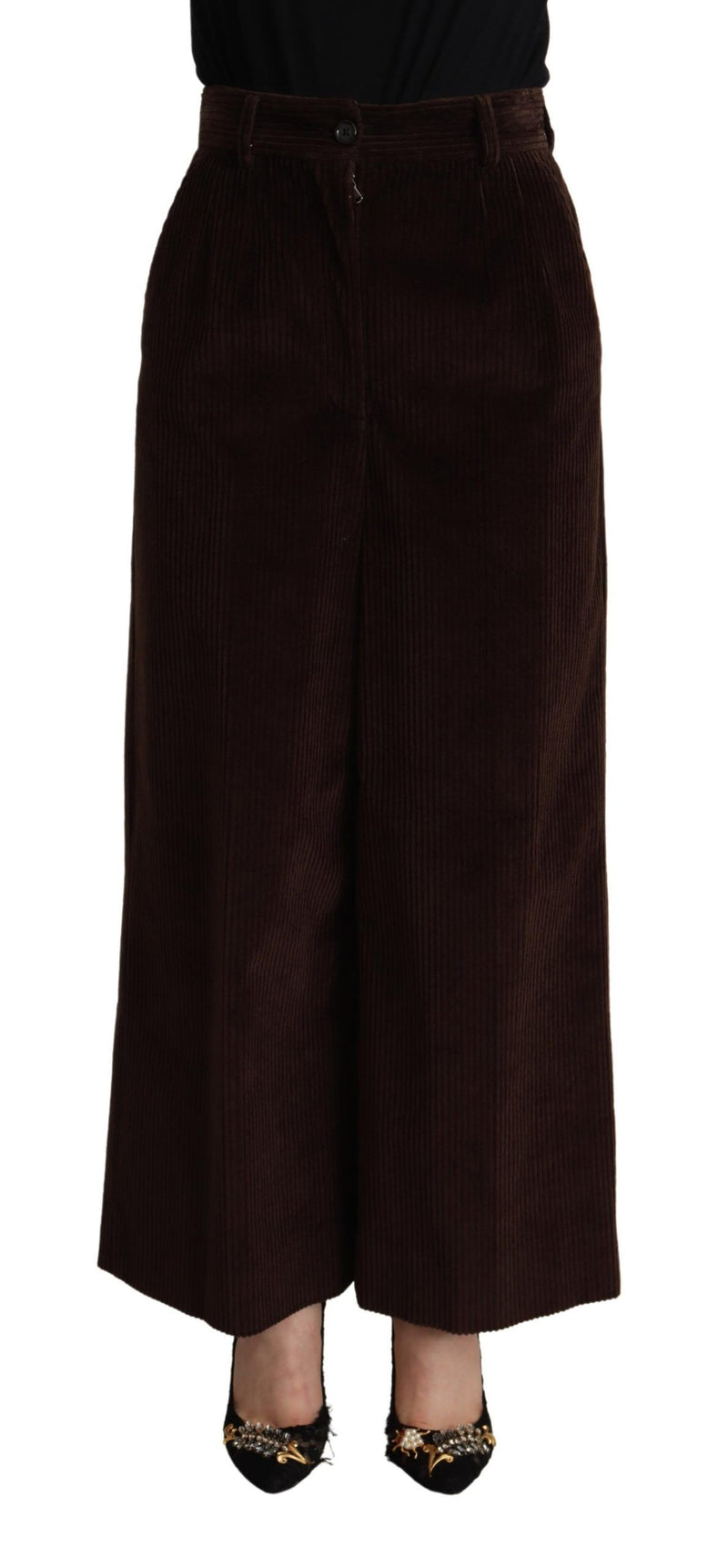 Elegant High-Waisted Wide Leg Pants Dolce & Gabbana