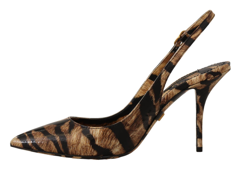 Tiger Pattern Slingback Heels Pumps Dolce & Gabbana