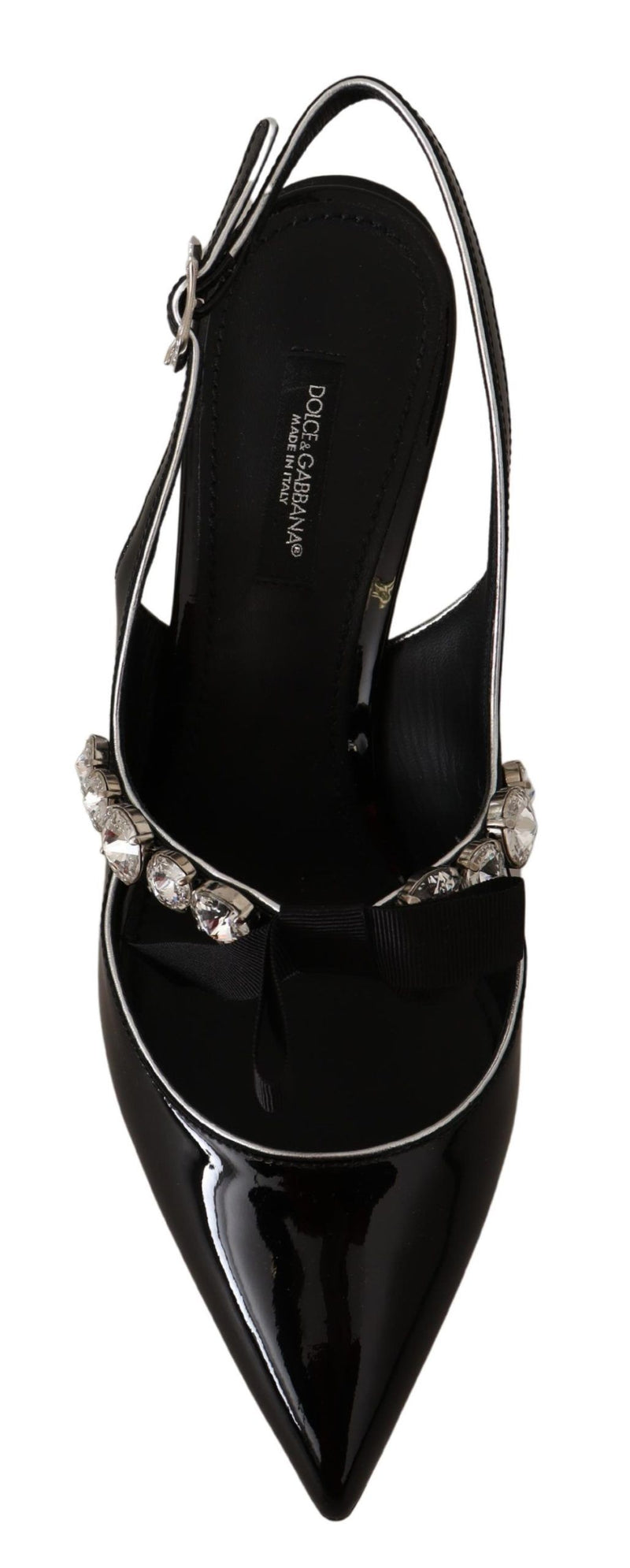 Elegant Crystal Slingback Heels Pump Dolce & Gabbana