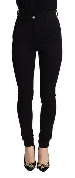 Elegant High-Waisted Slim Fit Pants Dolce & Gabbana