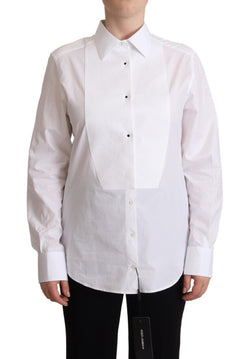 Elegant White Poplin Dress Shirt Dolce & Gabbana