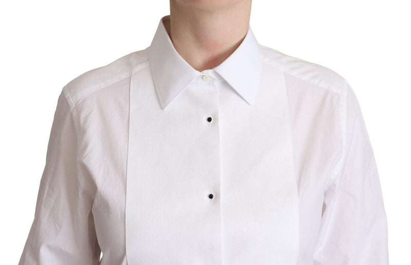 Elegant White Poplin Dress Shirt Dolce & Gabbana