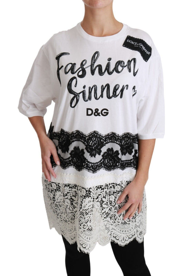 Chic DG Fashion Sinners Oversized Tee Dolce & Gabbana