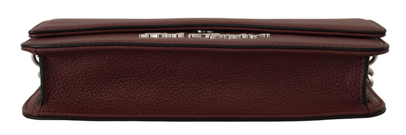 Elegant Wine Leather Evening Clutch Karl Lagerfeld