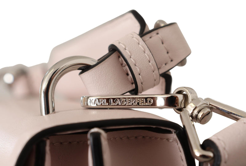 Mauve Elegance Leather Shoulder Bag Karl Lagerfeld