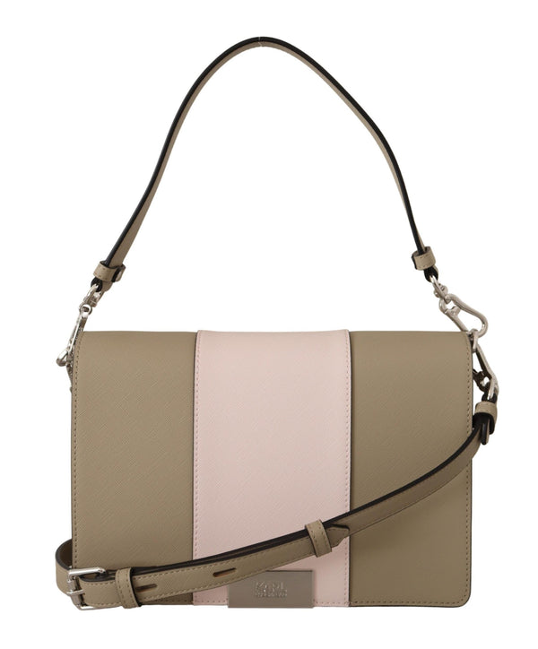 Chic Sage Shoulder Bag with Dual Straps Karl Lagerfeld