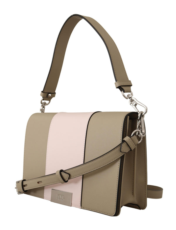 Chic Sage Shoulder Bag with Dual Straps Karl Lagerfeld