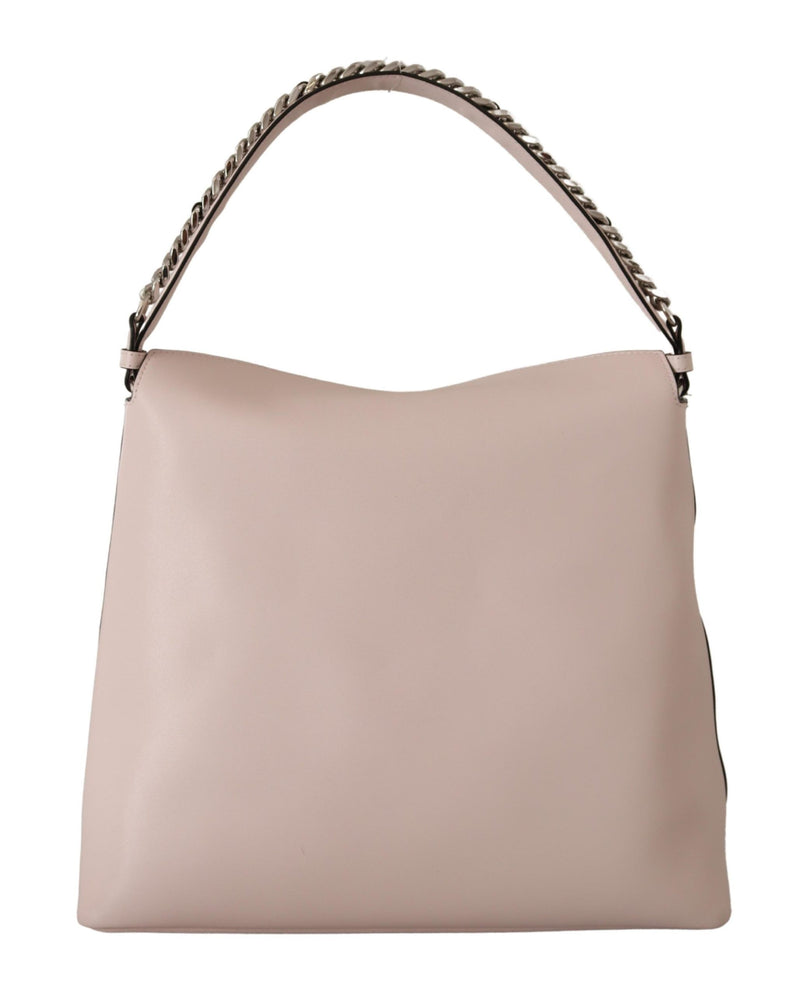 Elegant Mauve Chalk Leather Shoulder Bag Karl Lagerfeld