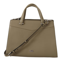 Enchanting Sage Green Leather Tote Karl Lagerfeld