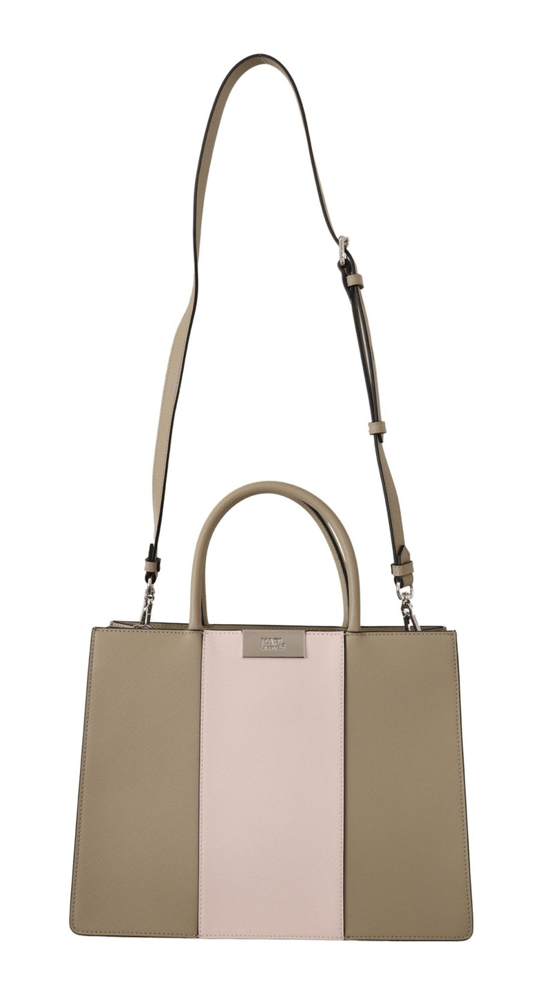 Elegant Sage Green Tote Shoulder Bag Karl Lagerfeld