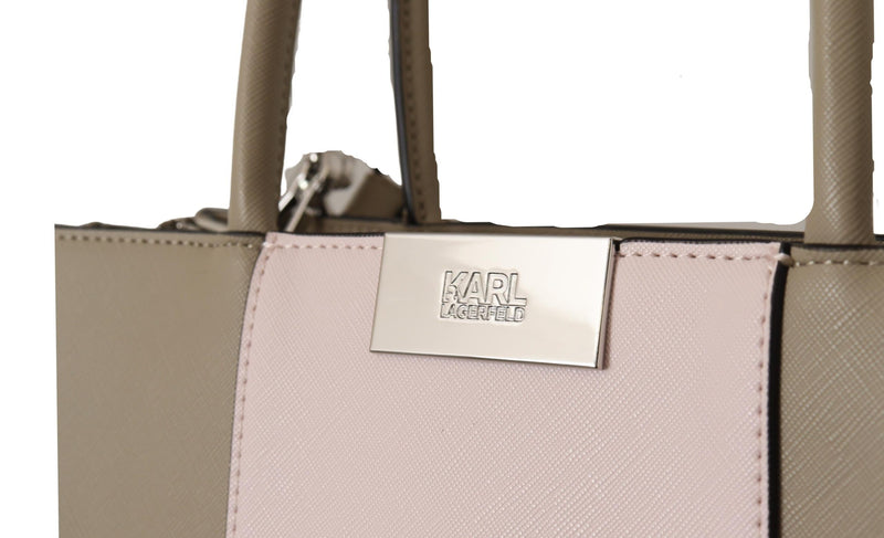 Elegant Sage Green Tote Shoulder Bag Karl Lagerfeld