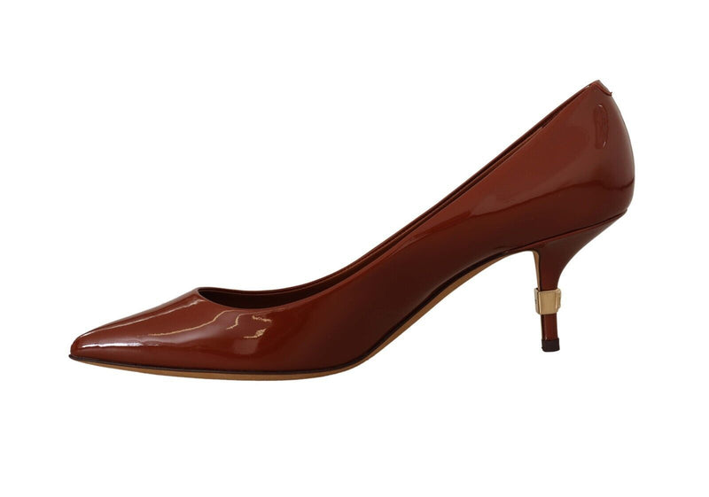 Elegant Patent Leather Heels Pumps Dolce & Gabbana