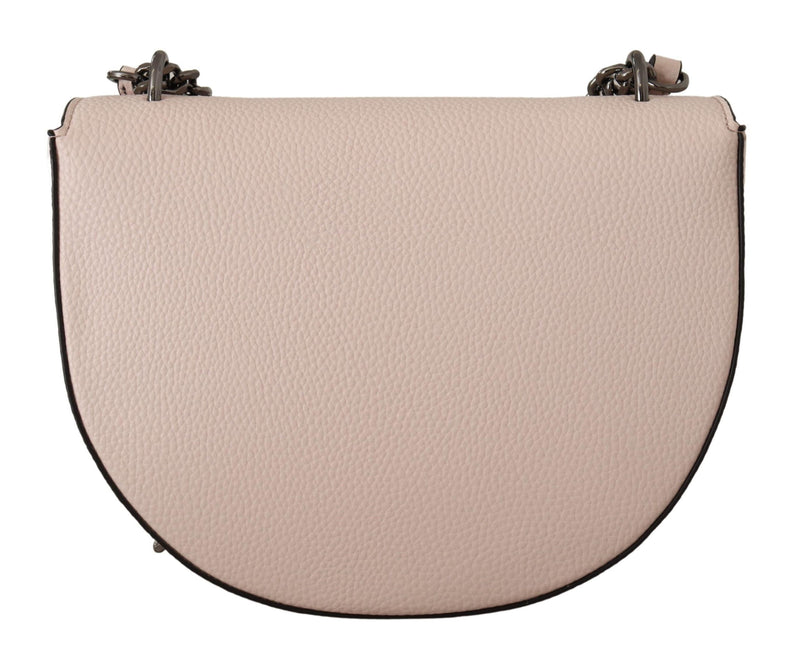 Elegant Mauve Light Pink Leather Shoulder Bag Karl Lagerfeld