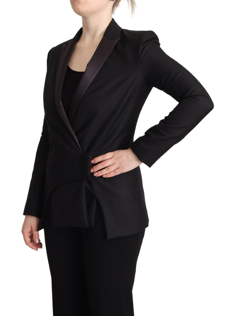 Elegant Black Double-Breasted Blazer Costume National